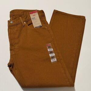 Levis 501 Jeans Mens 34 29 Brown Button Fly